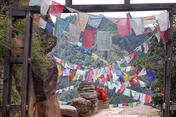 Bhutan prayer flags.