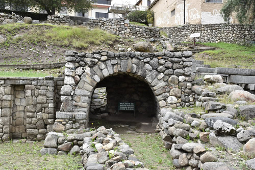 Ruins of an ancient Inca mill in Cuenca