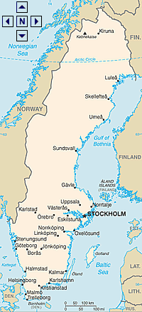 Map of Sweden 