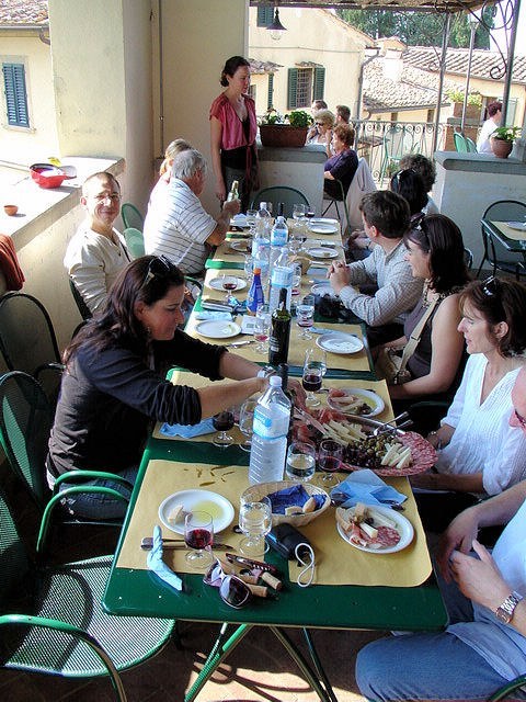 A Tuscan lunch in Fiesole, Tuscany.