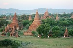 Visiting Bagan temples in Myanmar.