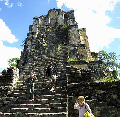 Mayan Muyil Pyramid in Sian Ka'an, Mexico.