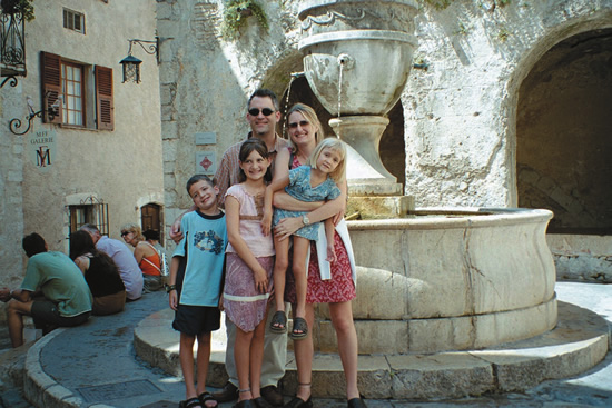 Family travel in France.