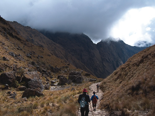 Inca Trail near Machu Picchu in Peru.