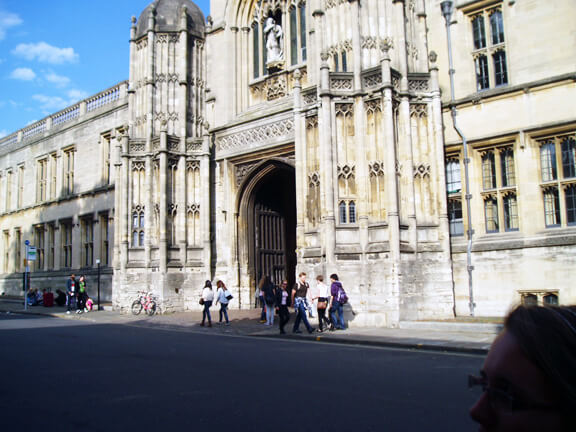 The entrance to Christ Church in Oxford