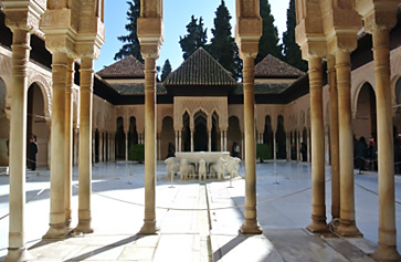 Patio of the lions in Alhambra, Granada