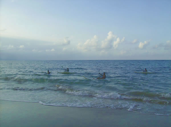 Kayakers on the Caribbean