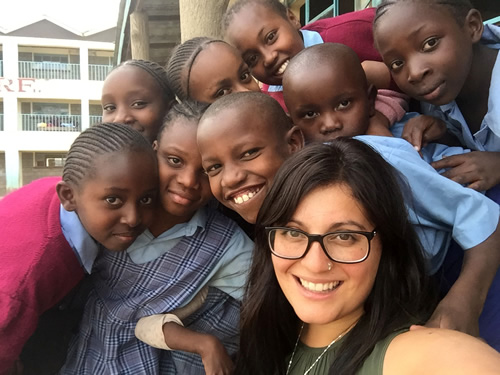 Volunteer in Africa with children with ELI