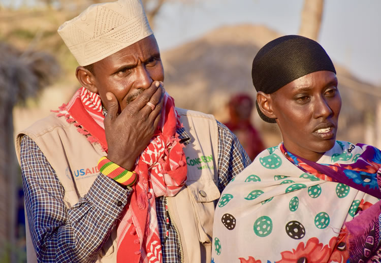 Magician's spell-bound couple in Kenya.