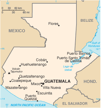 Map of Guatemala