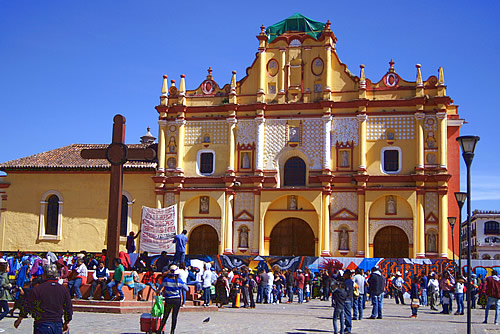 San Cristóbal Cathedral in central San Cristóbal de las Casas, Chiapas
