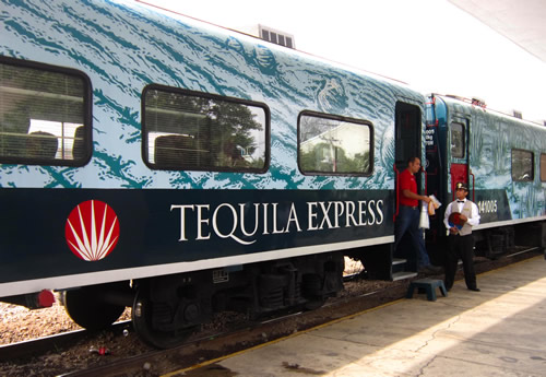 Tequila Express train ready to depart from Guadalajara, Jalisco