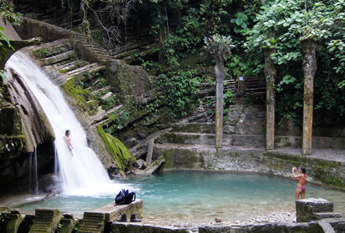 Waterfall and swimming hole in Las Pozas, Huasteca Potosina