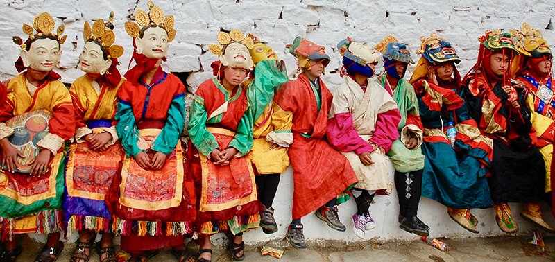 Children during festival in Bhutan