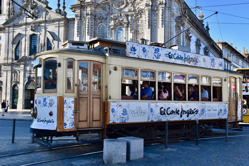 Vintage tram #1 between Porto and Foz do Douro