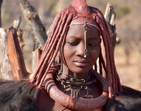 Himba girl in her daily attire