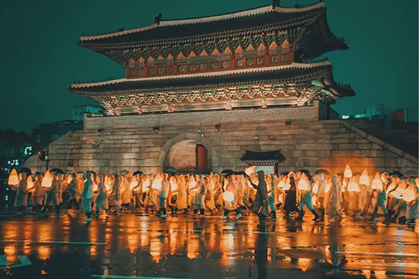 A lantern parade in Seoul