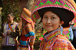 Smiling woman in Chiang Mai, Thailand,, in dress.