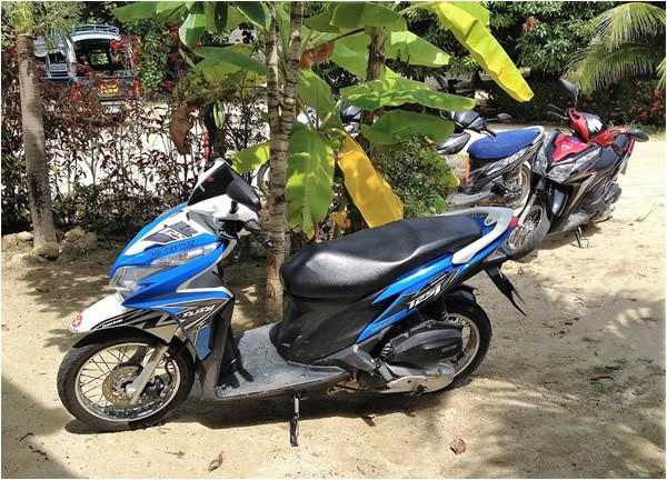 Motorbikes make getting around Thailand easy and fun