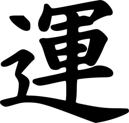Japanese character for 'Luck.'