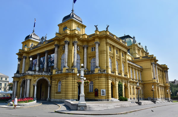 The 1895 Neo Baroque National Theatre, Zagreb's theatre, opera, and ballet house
