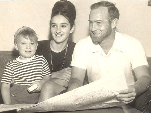Clay Hubbs with family 1964
