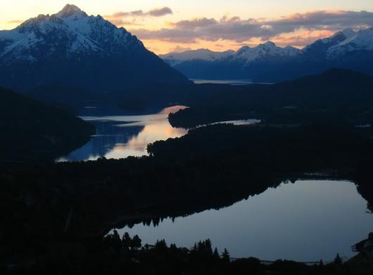 Cerro Campanario sunset in Patagonia.