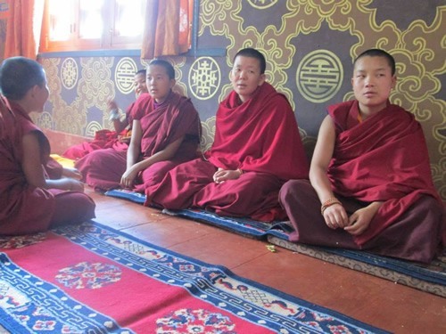 Buddhist Nuns chanting in Bhutan