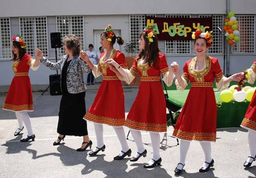 Students dancing in Smolyan, Bulgaria.