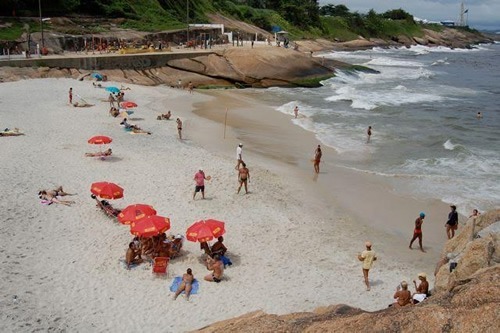 Arpoador beach in Brazil.