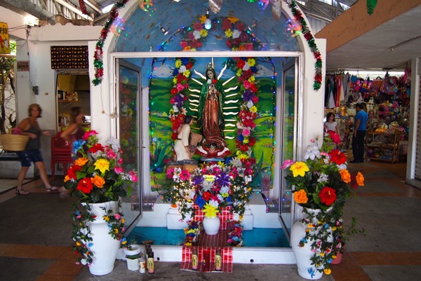 Altar honoring the Virgin Mary in Cozumel from Expatriate Contest-Winning Essay '10 Tips for Adjusting to Life in Mexico.'