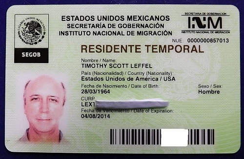 Temporary Mexican visa