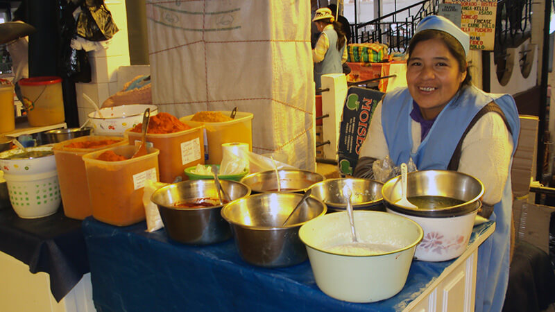 Woman at market in Sucre