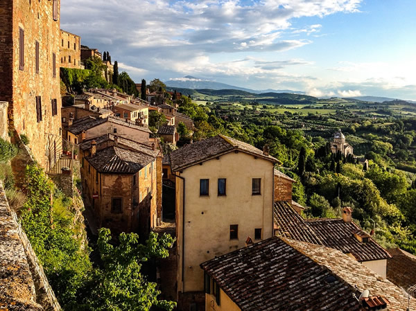 One view from the historic center of Montepulciano, Italy