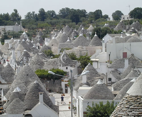 The skyline of Alberobello, Puglia, Italy.