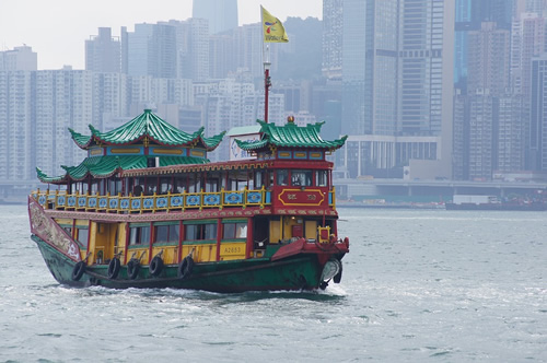 A boat in Hong Kong