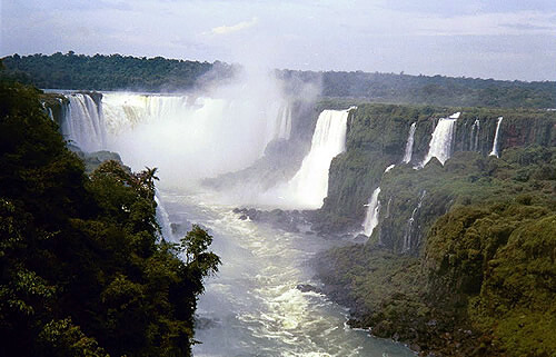 The Iguacu falls in Brazil