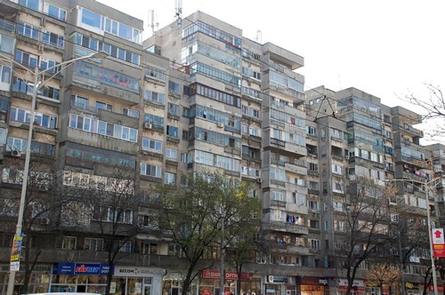 Apartment blocks from communist era