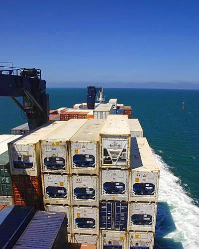 Cargo ship nearing New Zealand