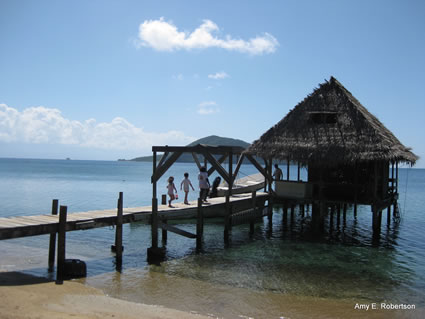 Dock of Cayo Grande island, Honduras