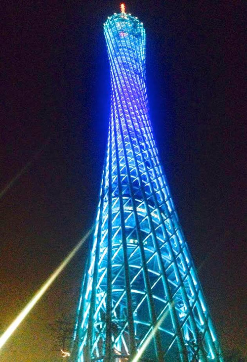 Ultra-modern Canton Tower, designed by a Dutch duo