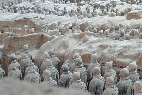 Terra cotta warriors of Xi'an, China.