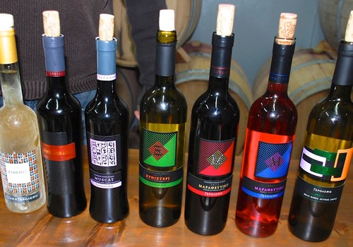 Wine tasting at a vineyard