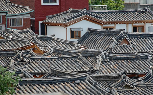 Roofs of Hanoks in Seoul