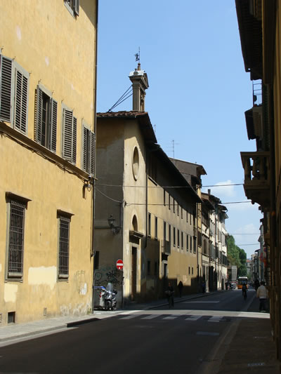 Exterior of the Capella di Santa Maria degli Angioli in Florence, Italy