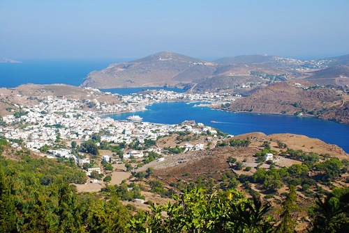 Greek island Patmos view