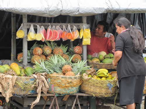 Fresh fruits at market in Guatemala