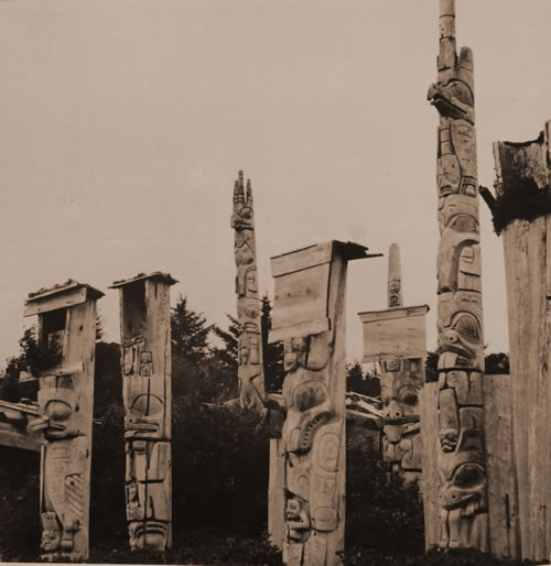 Old Ninstints funerary poles