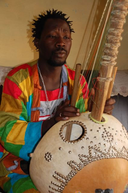 Pa Bobo Jobarteh playing the Kora in The Gambia