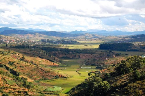 Central plateau in Madagascar where tribes live.